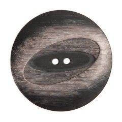 Plastic 2-Hole Button Made in Italy – 54L/34mm – Taupe and Dark Brown Woodgrain with Ovals Plastic 2-Hole Button Made in Italy – 54L/34mm – Taupe and Dark Brown Woodgrain with Ovals