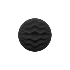 Italian Black Wavy-Taxtured Plastic Shank Back Button – 24L/15mm Italian Black Wavy-Taxtured Plastic Shank Back Button – 24L/15mm