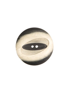 Italian Greige and Charcoal 2-Hole Plastic Button – 28L/18mm Italian Greige and Charcoal 2-Hole Plastic Button – 28L/18mm