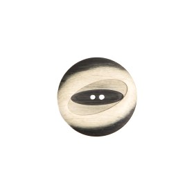 Italian Greige and Charcoal 2-Hole Plastic Button – 28L/18mm Italian Greige and Charcoal 2-Hole Plastic Button – 28L/18mm