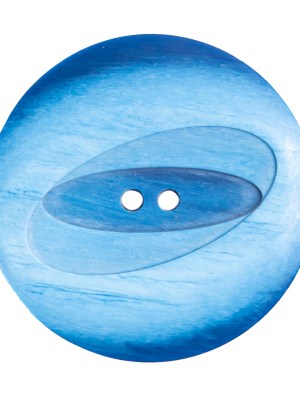 Plastic 2-Hole Button Made in Italy – 54L/34mm – Bright Blue Woodgrain with Ovals Plastic 2-Hole Button Made in Italy – 54L/34mm – Bright Blue Woodgrain with Ovals
