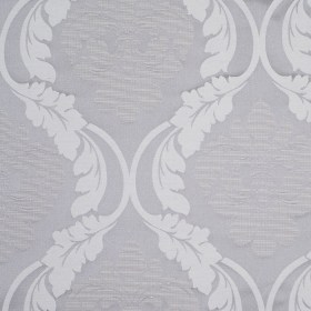 Silver Floral Damask-Pattern Satin Jacquard Silver Floral Damask-Pattern Satin Jacquard