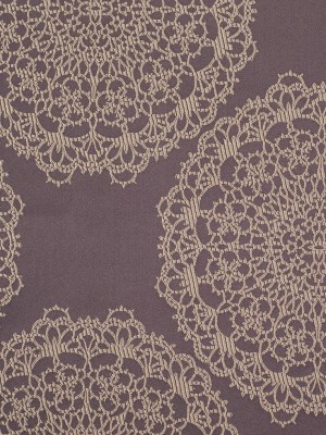Chocolate and Gold “Doilies” Satin Jacquard Chocolate and Gold “Doilies” Satin Jacquard