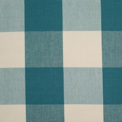 Teal and Cream Buffalo Check Cotton Canvas Teal and Cream Buffalo Check Cotton Canvas