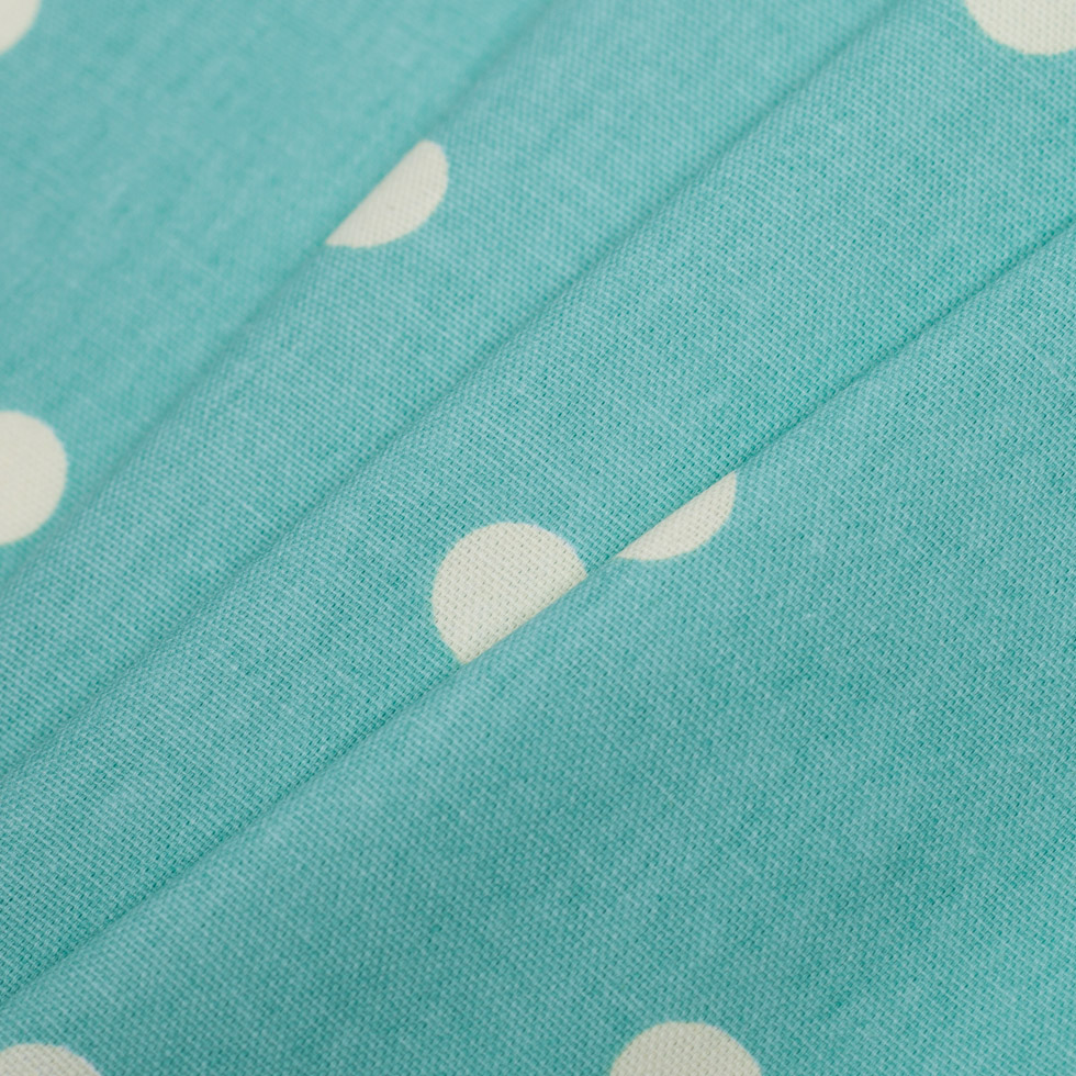 Aqua Cotton Canvas Polka Dots Aqua Cotton Canvas Polka Dots