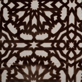 Bittersweet Brown Geometric Polyester-Acrylic-Flax Flocked Chenille Bittersweet Brown Geometric Polyester-Acrylic-Flax Flocked Chenille