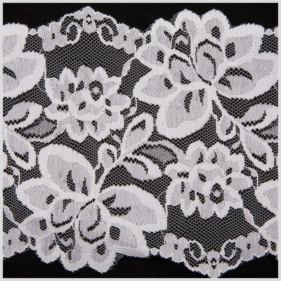 5.5″ White Floral Lace Trim 5.5″ White Floral Lace Trim