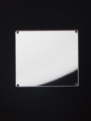 Silver Laminate 4-Hole Square Plastic Mirror – 110L/70mm Silver Laminate 4-Hole Square Plastic Mirror – 110L/70mm