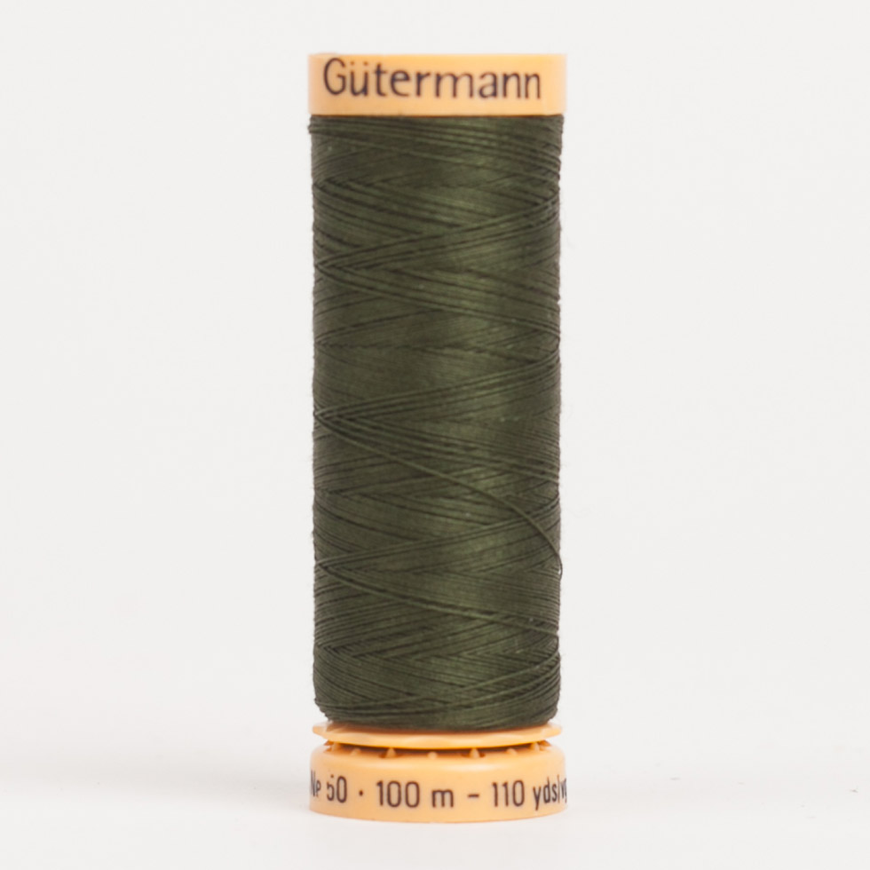 Gutermann Cotton Thread 100m – 8680 Black Olive Gutermann Cotton Thread 100m – 8680 Black Olive