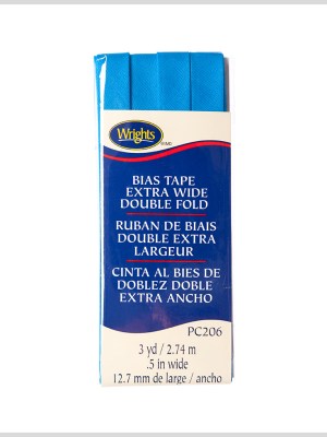 Wrights Turquoise 1/2″ Extra Wide Double Fold Bias Tape Wrights Turquoise 1/2″ Extra Wide Double Fold Bias Tape