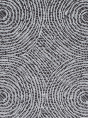 Slate Geometric Swirls on a Cotton and Polyester Woven Slate Geometric Swirls on a Cotton and Polyester Woven