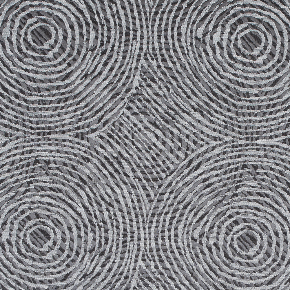Slate Geometric Swirls on a Cotton and Polyester Woven Slate Geometric Swirls on a Cotton and Polyester Woven