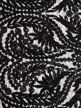 Black Floral Nylon Lace Black Floral Nylon Lace