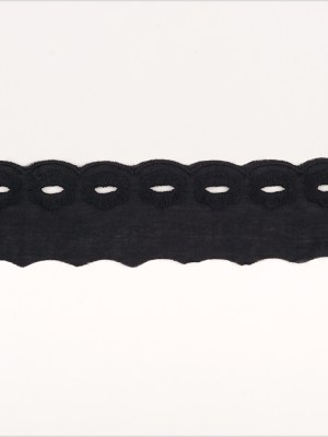 1.5″ Black Cotton Eyelet Trimming 1.5″ Black Cotton Eyelet Trimming