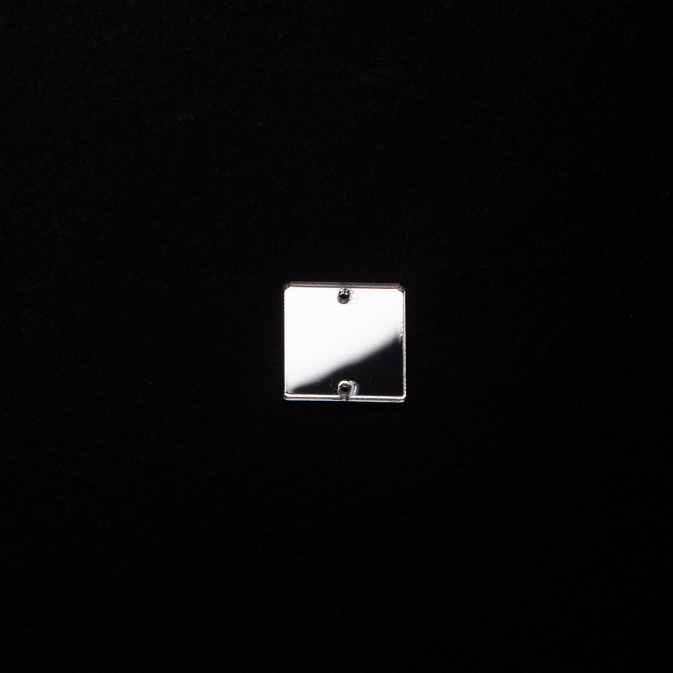 Silver Laminate 2-Hole Square Plastic Mirror – 40L/25.5mm Silver Laminate 2-Hole Square Plastic Mirror – 40L/25.5mm