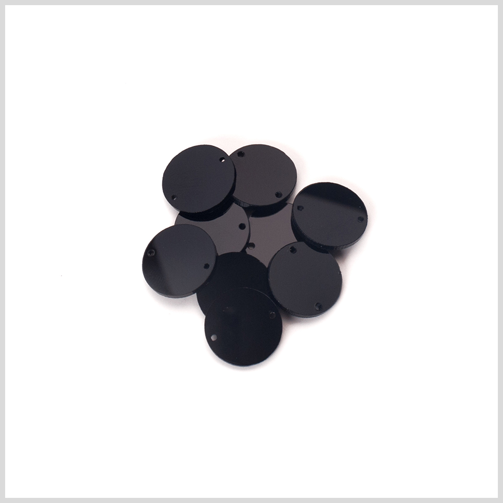 Black Laminate 2-Hole Round Plastic Button – 50L/32mm Black Laminate 2-Hole Round Plastic Button – 50L/32mm
