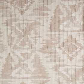 Indian Ivory/Beige Ikat-Like Geometric Poly/Cotton Brocade Indian Ivory/Beige Ikat-Like Geometric Poly/Cotton Brocade