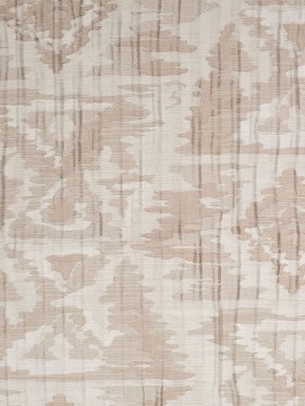 Indian Ivory/Beige Ikat-Like Geometric Poly/Cotton Brocade Indian Ivory/Beige Ikat-Like Geometric Poly/Cotton Brocade