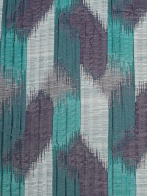 Indian Aqua Purple Ikat-Like Poly/Cotton Brocade Indian Aqua Purple Ikat-Like Poly/Cotton Brocade