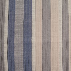 Indian Blue/Beige Striped Poly/Cotton Brocade Indian Blue/Beige Striped Poly/Cotton Brocade