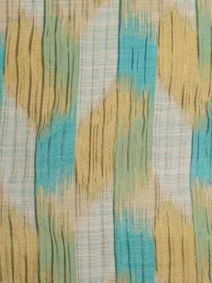 Indian Blue/Gold Ikat-Like Poly/Cotton Brocade Indian Blue/Gold Ikat-Like Poly/Cotton Brocade