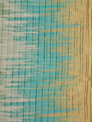 Indian Blue/Gold Geometric Striped Polyester-Cotton Brocade Indian Blue/Gold Geometric Striped Polyester-Cotton Brocade