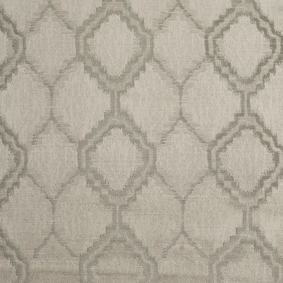 Indian Silver Geometric Poly/Cotton Woven Indian Silver Geometric Poly/Cotton Woven