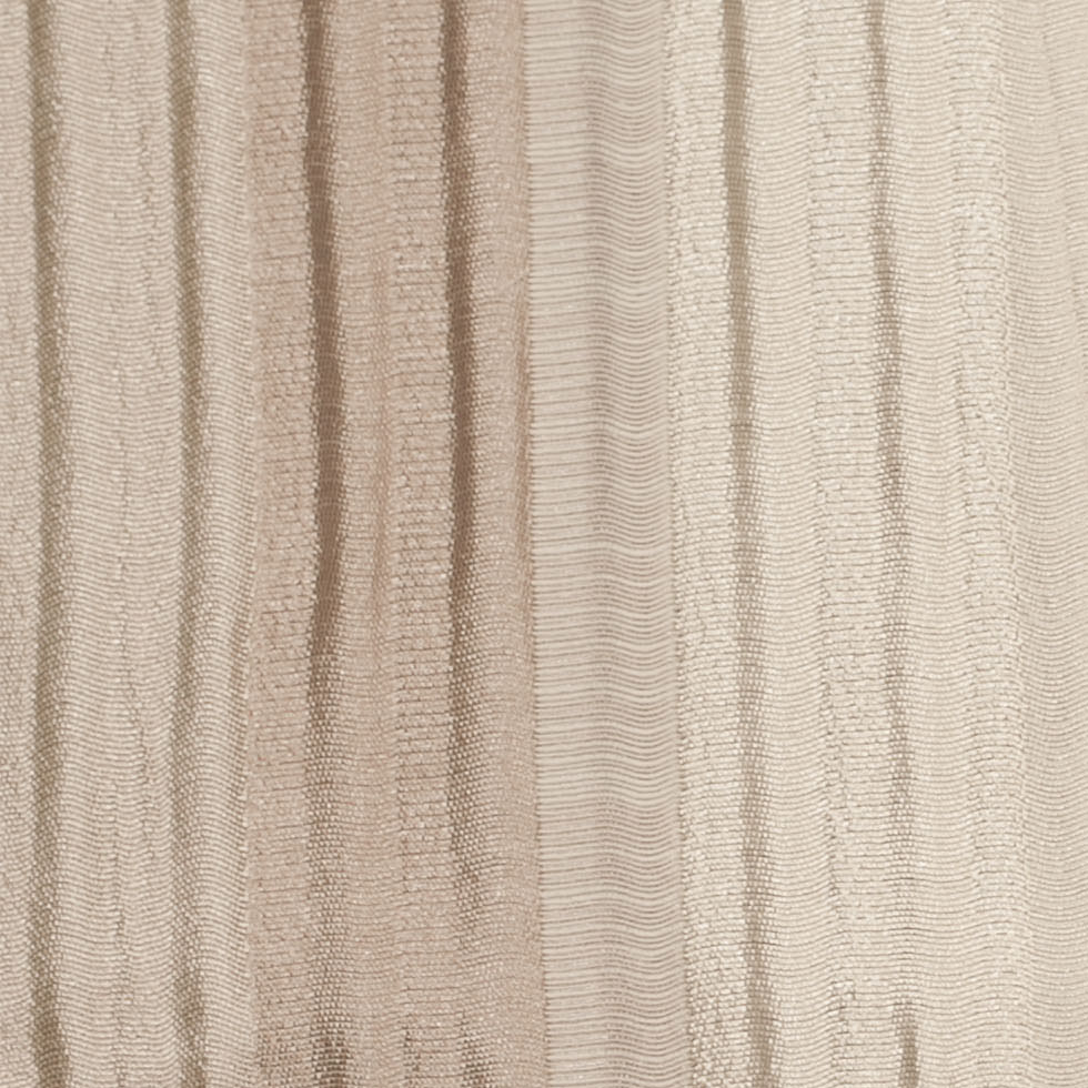 Indian Champagne Striped Poly/Cotton Brocade