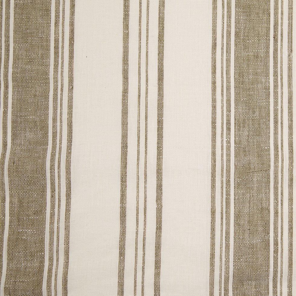 Indian Olive/White Striped Linen Woven Indian Olive/White Striped Linen Woven