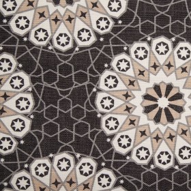 Spanish Black/Beige Geometric Poly/Cotton Canvas Spanish Black/Beige Geometric Poly/Cotton Canvas