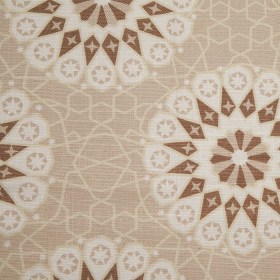 Spanish Beige/Brown Geometric Poly/Cotton Canvas Spanish Beige/Brown Geometric Poly/Cotton Canvas