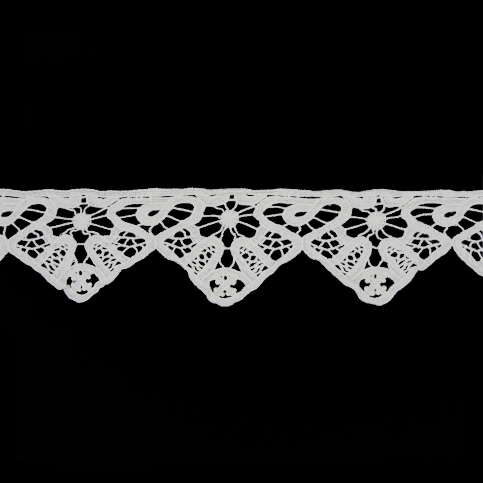 3″ Italian White Cotton Guipure Lace Trim 3″ Italian White Cotton Guipure Lace Trim