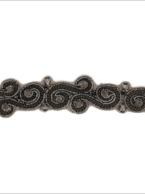 1″ Gunmetal Beaded Rhinestone Trim 1″ Gunmetal Beaded Rhinestone Trim