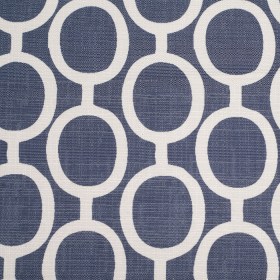 Spanish Denim/White Geometric Poly/Cotton Canvas Spanish Denim/White Geometric Poly/Cotton Canvas