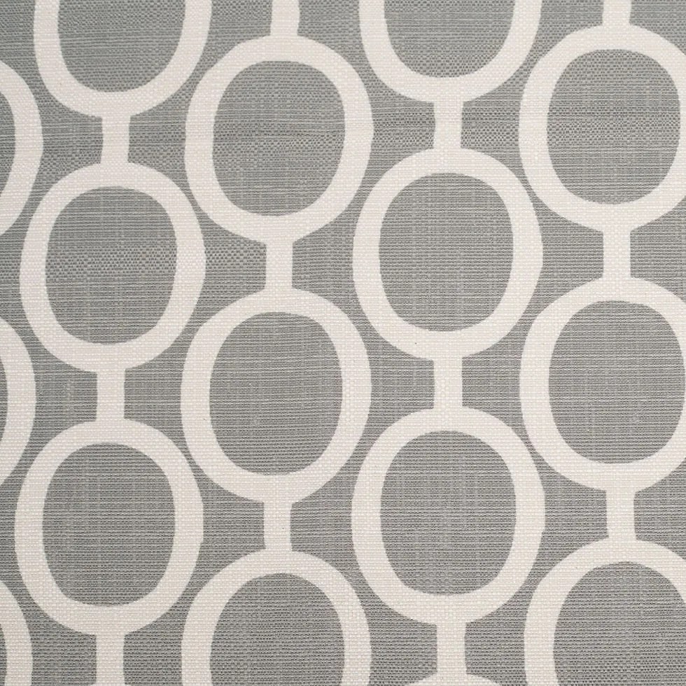 Spanish Gray/White Geometric Poly/Cotton Canvas Spanish Gray/White Geometric Poly/Cotton Canvas