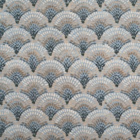 Spanish Blue/Gray Geometric Poly/Cotton Canvas Spanish Blue/Gray Geometric Poly/Cotton Canvas