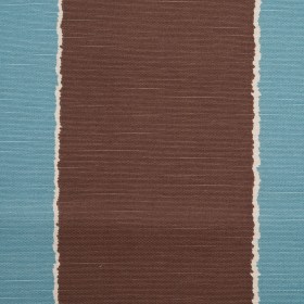 Spanish Blue/Brown Striped Poly-Cotton Woven Spanish Blue/Brown Striped Poly-Cotton Woven