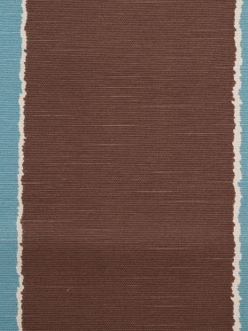 Spanish Blue/Brown Striped Poly-Cotton Woven Spanish Blue/Brown Striped Poly-Cotton Woven