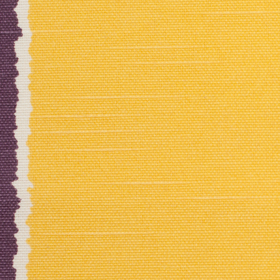 Spanish Yellow/Purple Striped Poly-Cotton Woven