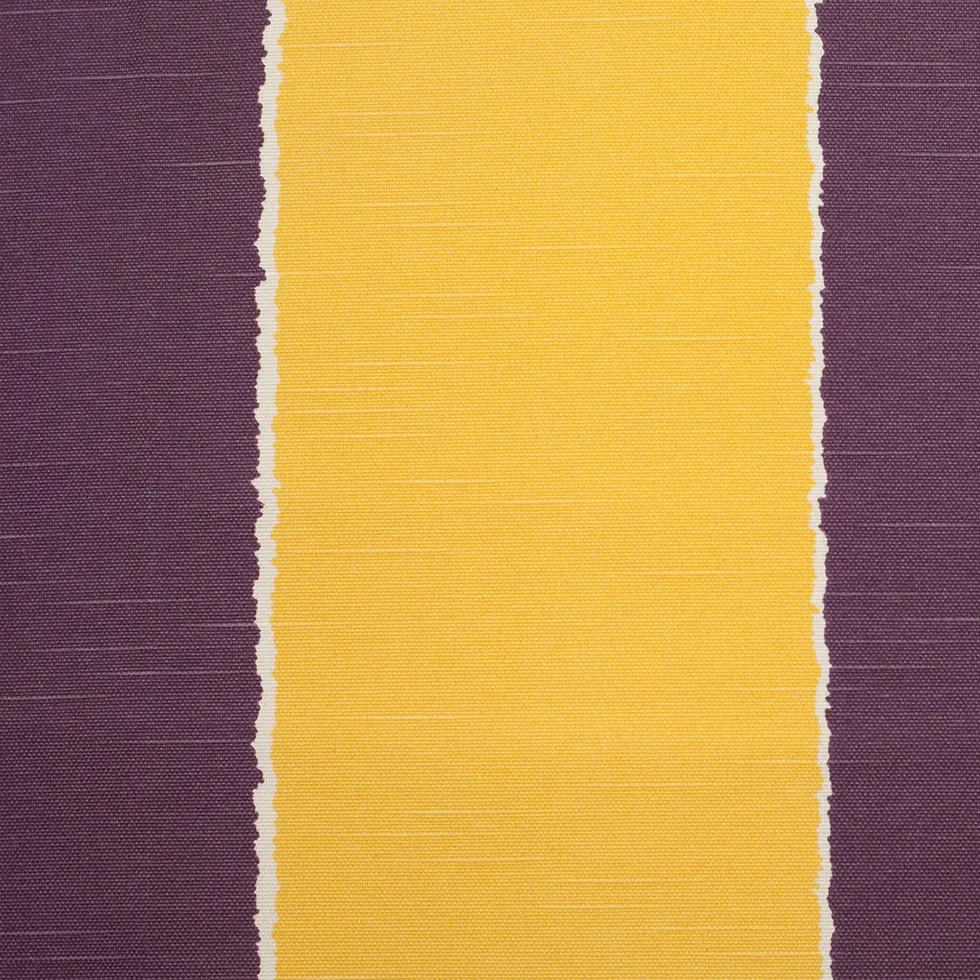 Spanish Yellow/Purple Striped Poly-Cotton Woven Spanish Yellow/Purple Striped Poly-Cotton Woven
