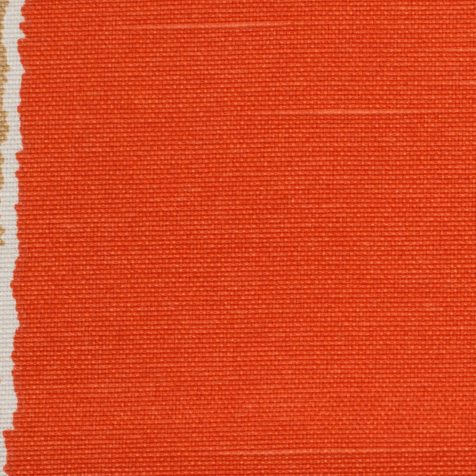 Spanish Orange/Brown Striped Poly-Cotton Woven