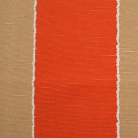Spanish Orange/Brown Striped Poly-Cotton Woven Spanish Orange/Brown Striped Poly-Cotton Woven