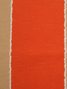 Spanish Orange/Brown Striped Poly-Cotton Woven Spanish Orange/Brown Striped Poly-Cotton Woven