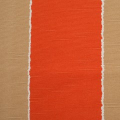 Spanish Orange/Brown Striped Poly-Cotton Woven Spanish Orange/Brown Striped Poly-Cotton Woven