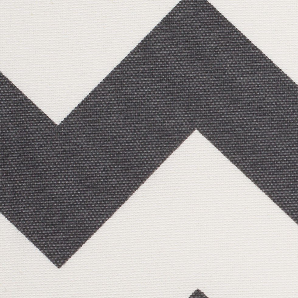 Spanish Gray/White Geometric Poly-Cotton Woven