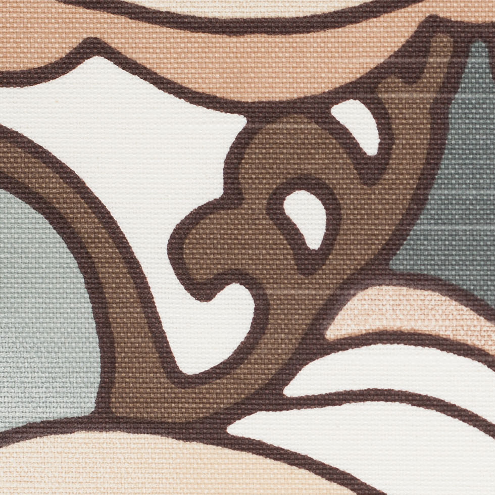 Spanish Gray/Brown Floral Woven