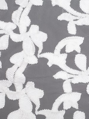 White Ribbon Embroidered Netting White Ribbon Embroidered Netting