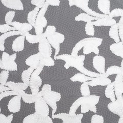 White Ribbon Embroidered Netting White Ribbon Embroidered Netting