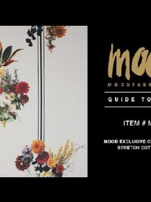 Stretch Cotton Sateen – White Floral and Stripes – Chloris’ Bouquet Print – Mood Exclusive Gaia Collection Stretch Cotton Sateen – White Floral and Stripes – Chloris’ Bouquet Print – Mood Exclusive Gaia Collection