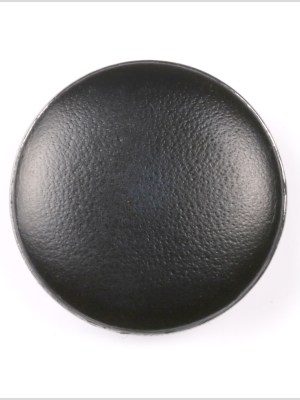 Shank Back Zamac Button – 44L/28mm – Faded Black with Silver Metal Rim Shank Back Zamac Button – 44L/28mm – Faded Black with Silver Metal Rim